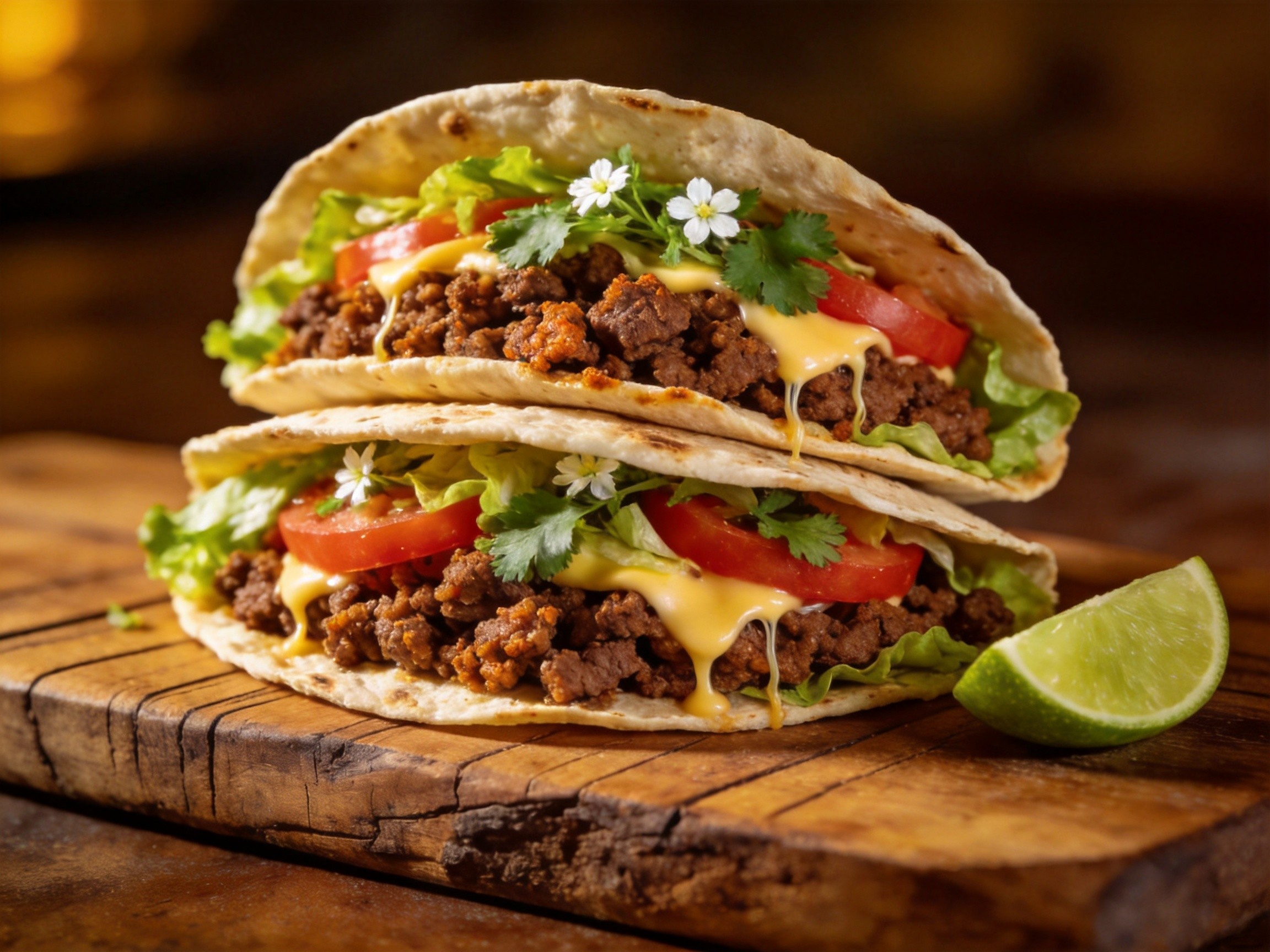 双层牛肉Taco